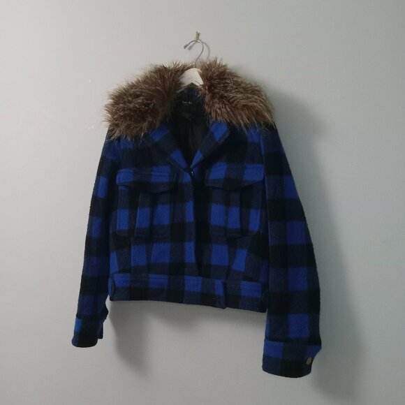 SMYTHE | Wool Jacket with Removable Faux-Fur Collar - Picture 4 of 11